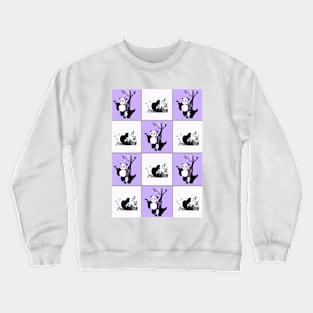 Pandas Checker - Purple Crewneck Sweatshirt